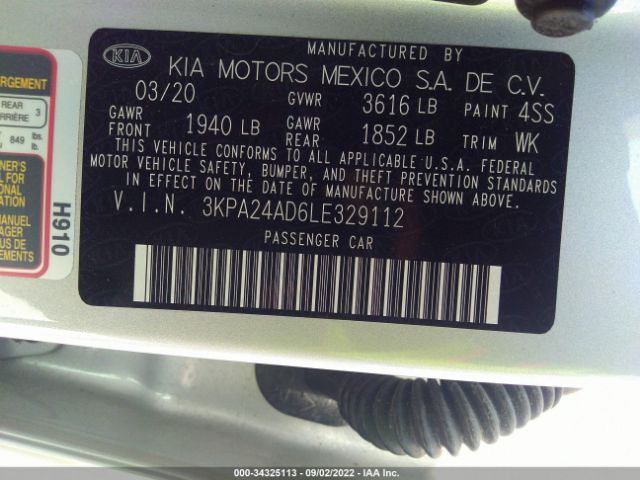 Photo 8 VIN: 3KPA24AD6LE329112 - KIA RIO 