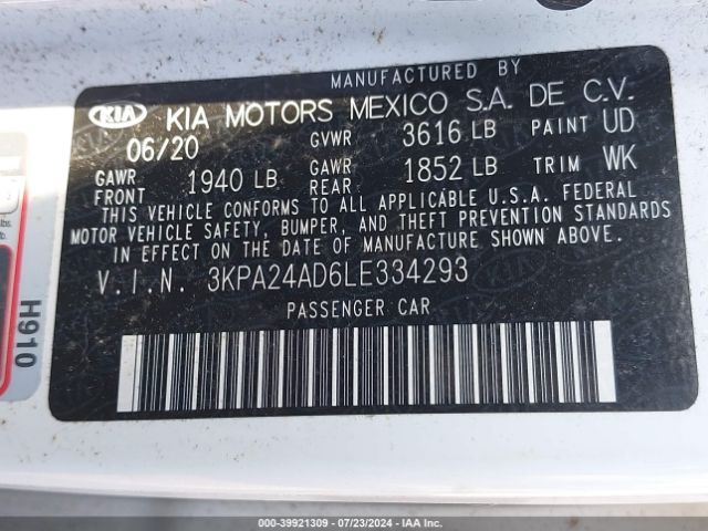 Photo 8 VIN: 3KPA24AD6LE334293 - KIA RIO 