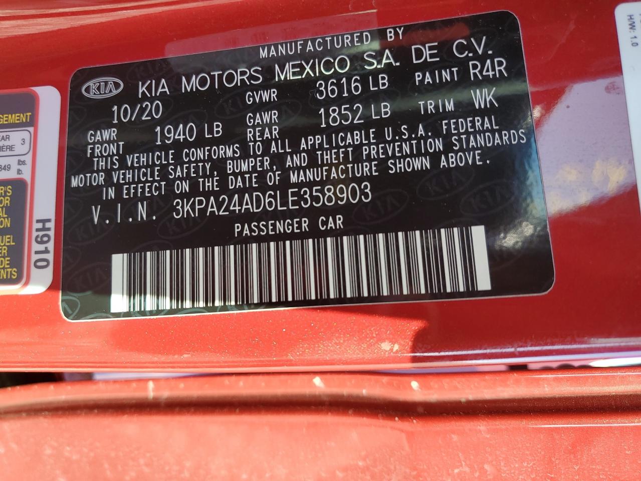 Photo 11 VIN: 3KPA24AD6LE358903 - KIA RIO 