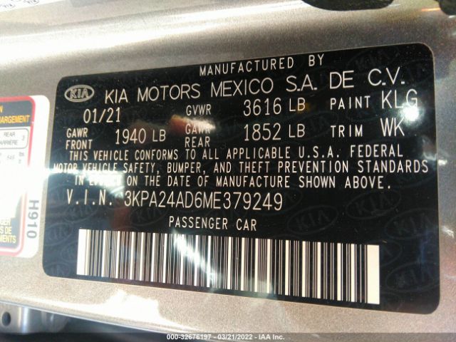 Photo 8 VIN: 3KPA24AD6ME379249 - KIA RIO 