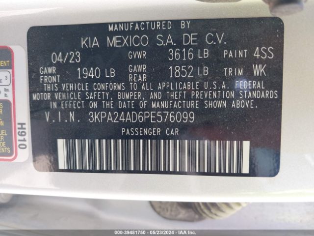 Photo 8 VIN: 3KPA24AD6PE576099 - KIA RIO 