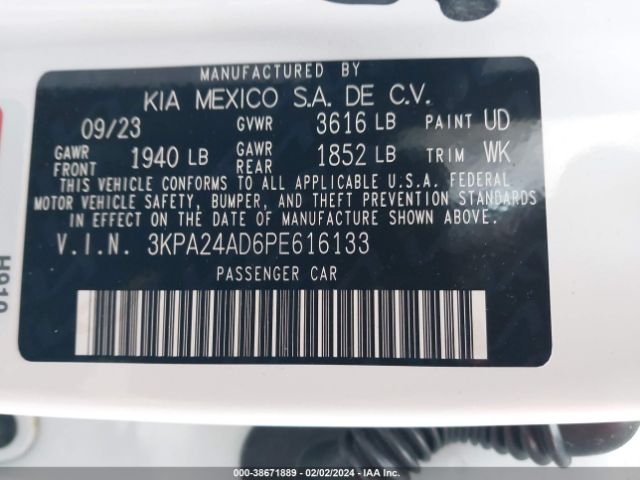 Photo 8 VIN: 3KPA24AD6PE616133 - KIA RIO 