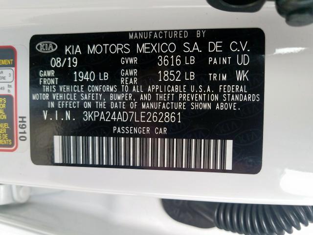 Photo 9 VIN: 3KPA24AD7LE262861 - KIA RIO LX 