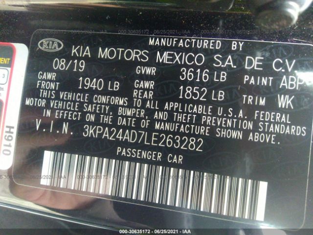 Photo 8 VIN: 3KPA24AD7LE263282 - KIA RIO 