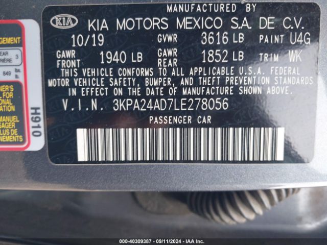 Photo 8 VIN: 3KPA24AD7LE278056 - KIA RIO 