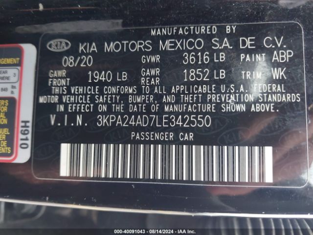 Photo 8 VIN: 3KPA24AD7LE342550 - KIA RIO 