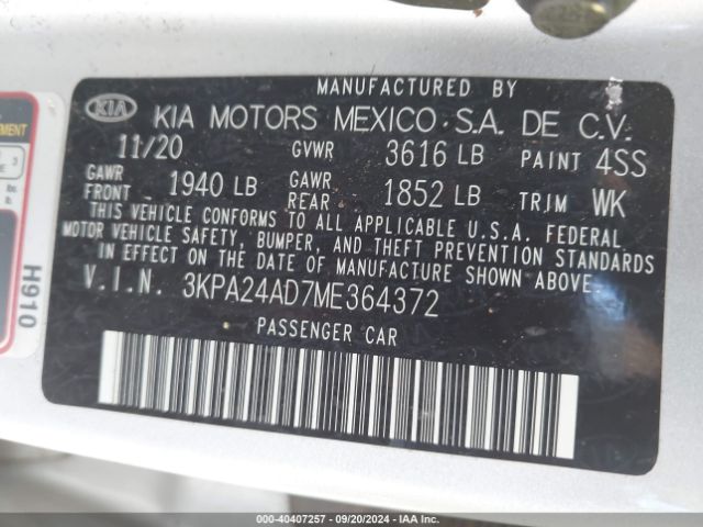 Photo 8 VIN: 3KPA24AD7ME364372 - KIA RIO 