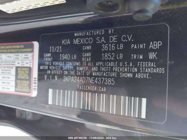 Photo 8 VIN: 3KPA24AD7NE437385 - KIA RIO 