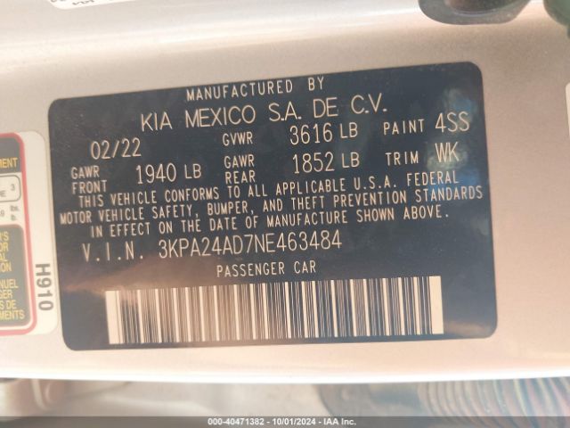 Photo 8 VIN: 3KPA24AD7NE463484 - KIA RIO 