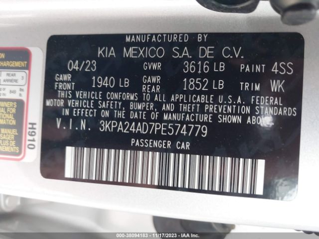 Photo 8 VIN: 3KPA24AD7PE574779 - KIA RIO 