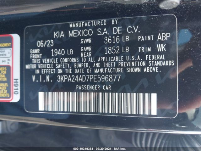 Photo 8 VIN: 3KPA24AD7PE596877 - KIA RIO 