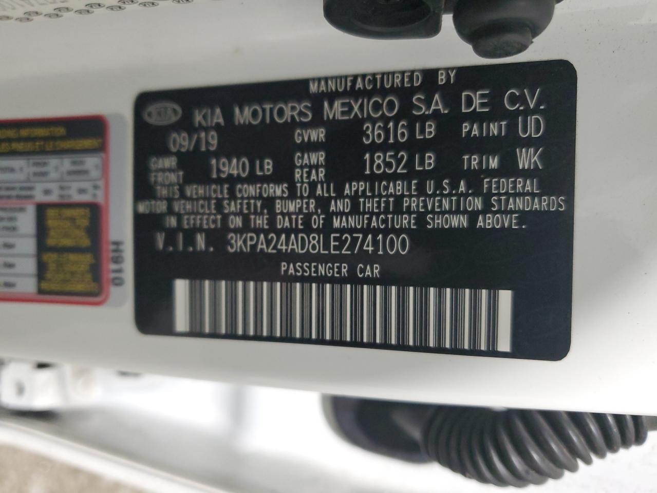 Photo 11 VIN: 3KPA24AD8LE274100 - KIA RIO 