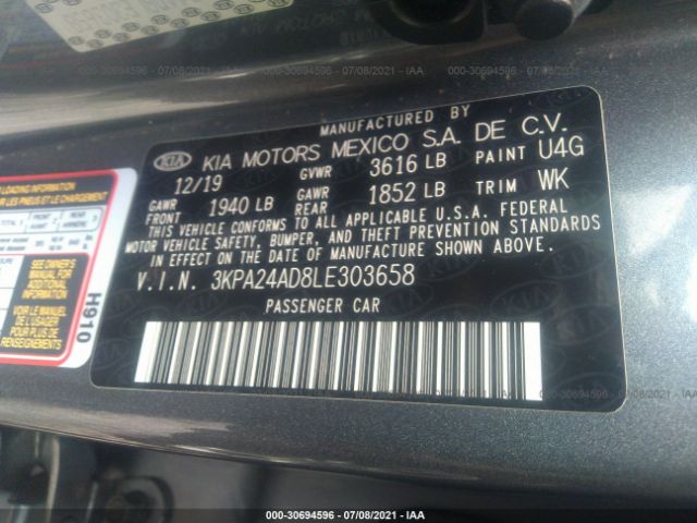 Photo 8 VIN: 3KPA24AD8LE303658 - KIA RIO 