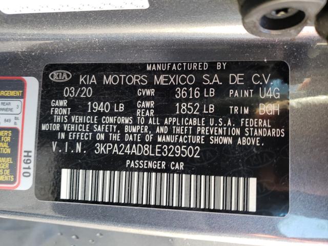 Photo 9 VIN: 3KPA24AD8LE329502 - KIA RIO LX 