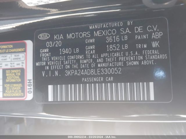 Photo 8 VIN: 3KPA24AD8LE330052 - KIA RIO 