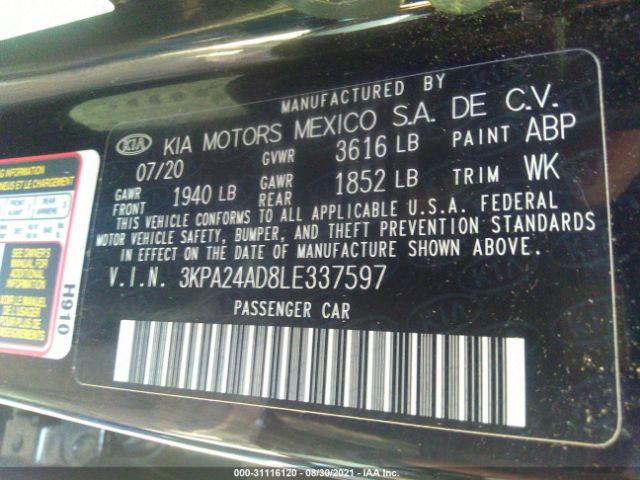 Photo 8 VIN: 3KPA24AD8LE337597 - KIA RIO 