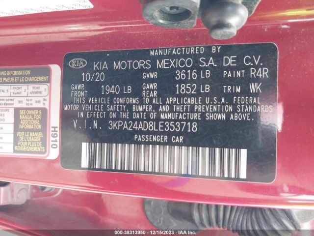 Photo 8 VIN: 3KPA24AD8LE353718 - KIA RIO 