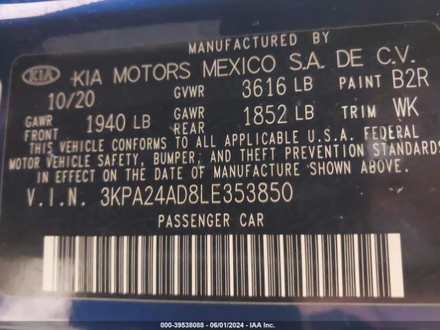 Photo 8 VIN: 3KPA24AD8LE353850 - KIA RIO 