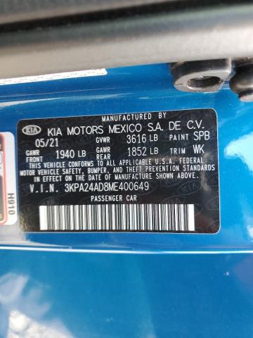 Photo 11 VIN: 3KPA24AD8ME400649 - KIA RIO LX 