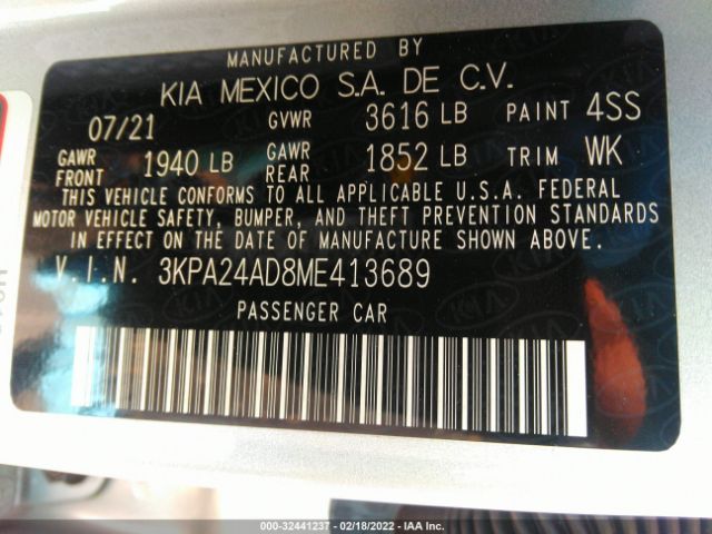 Photo 8 VIN: 3KPA24AD8ME413689 - KIA RIO 