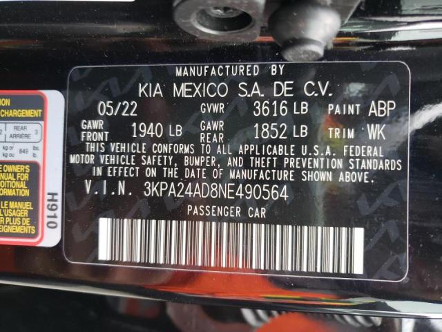 Photo 9 VIN: 3KPA24AD8NE490564 - KIA RIO LX 