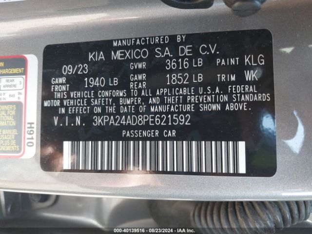 Photo 8 VIN: 3KPA24AD8PE621592 - KIA RIO 