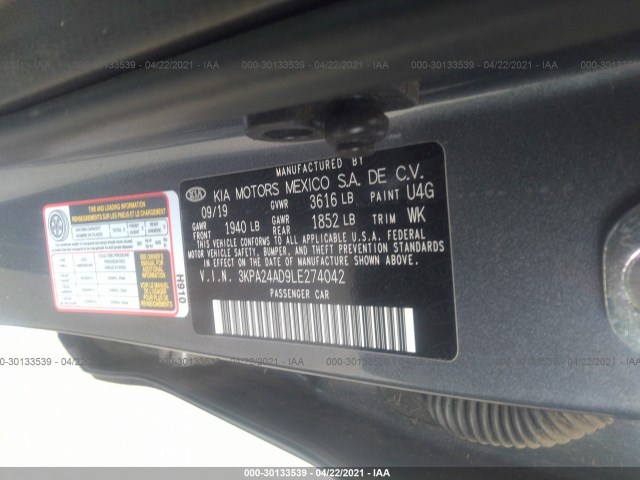 Photo 8 VIN: 3KPA24AD9LE274042 - KIA RIO 