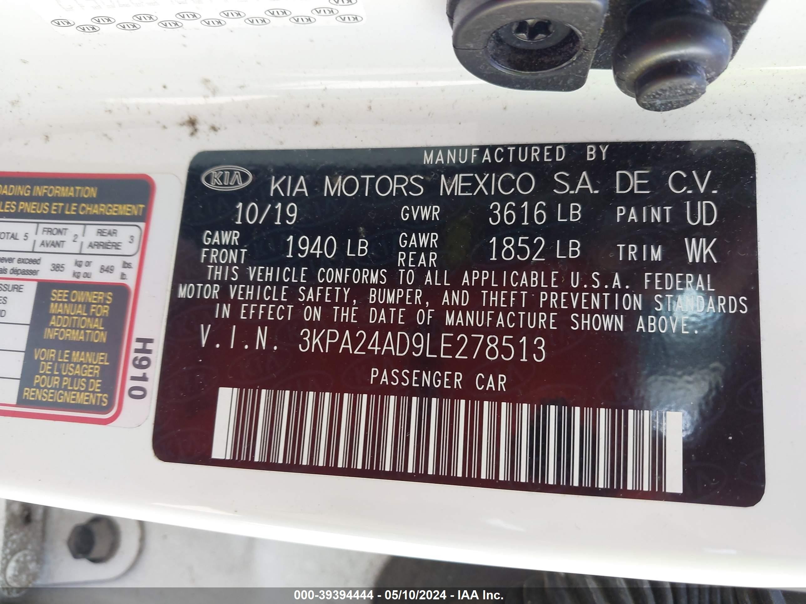 Photo 8 VIN: 3KPA24AD9LE278513 - KIA RIO 