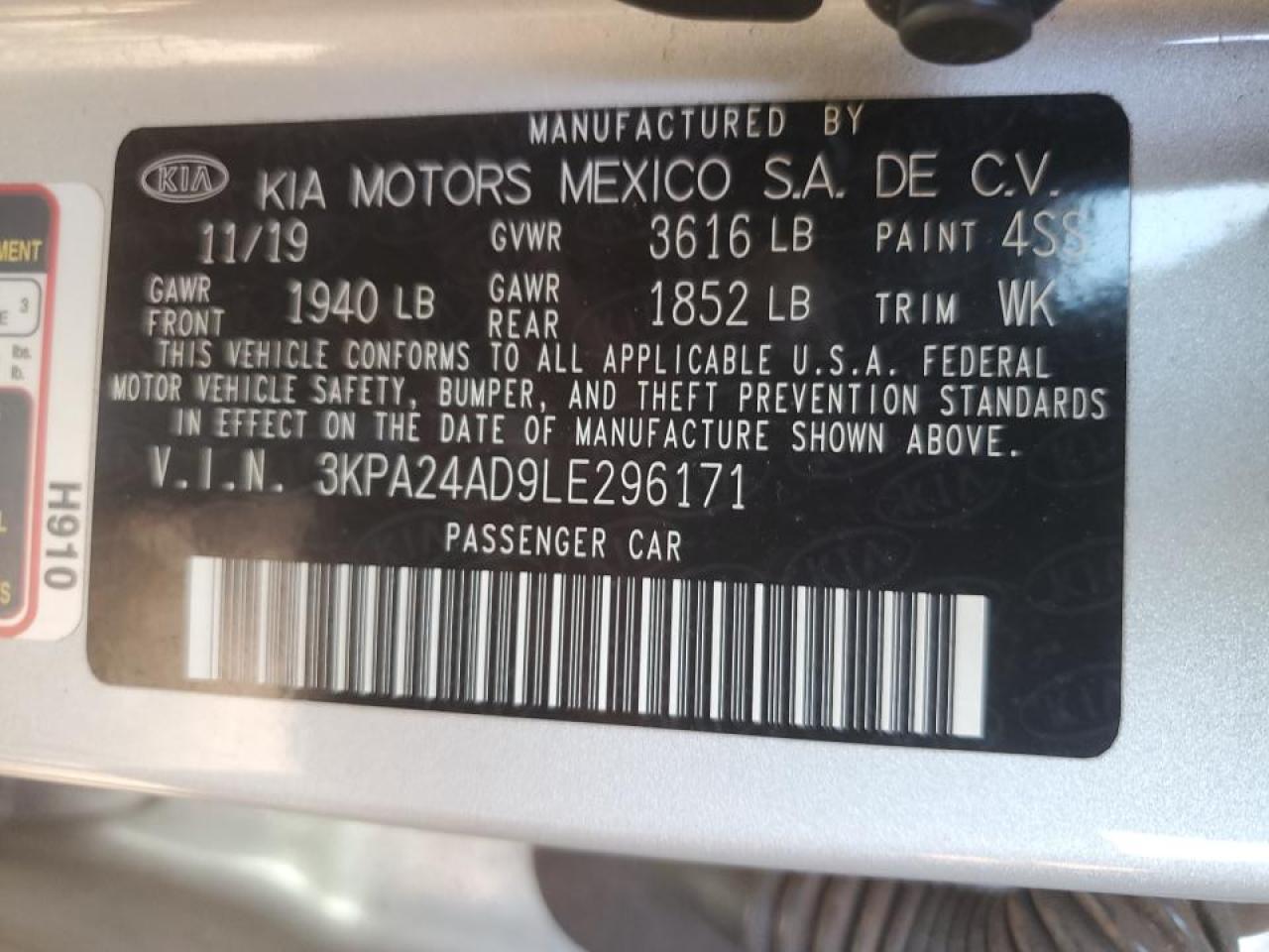 Photo 11 VIN: 3KPA24AD9LE296171 - KIA RIO 