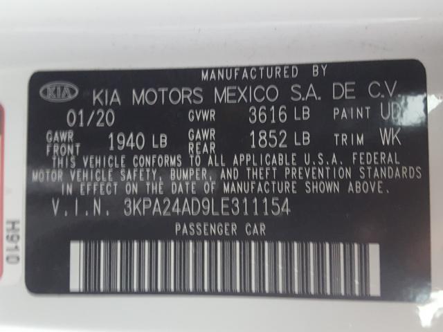 Photo 9 VIN: 3KPA24AD9LE311154 - KIA RIO LX 