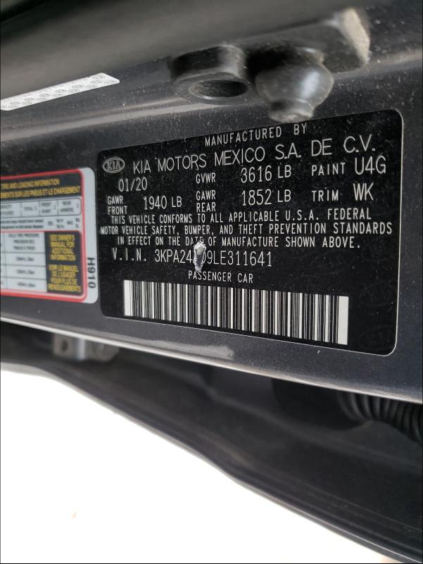 Photo 9 VIN: 3KPA24AD9LE311641 - KIA RIO LX 