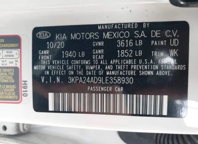 Photo 8 VIN: 3KPA24AD9LE358930 - KIA RIO 