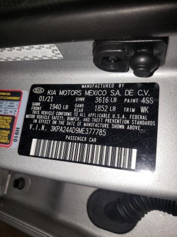 Photo 9 VIN: 3KPA24AD9ME377785 - KIA RIO LX 