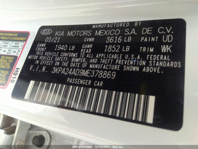 Photo 8 VIN: 3KPA24AD9ME378869 - KIA RIO 