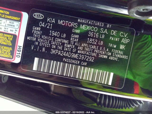 Photo 8 VIN: 3KPA24AD9ME397292 - KIA RIO 