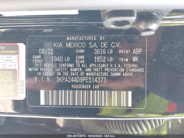 Photo 8 VIN: 3KPA24AD9PE514373 - KIA RIO 