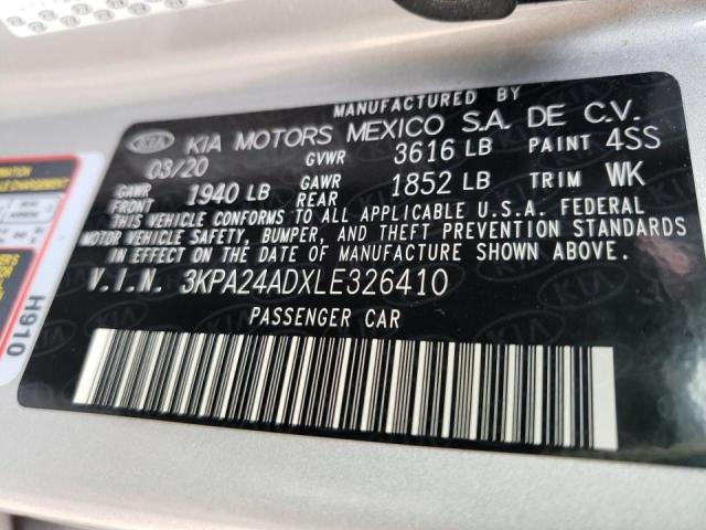 Photo 9 VIN: 3KPA24ADXLE326410 - KIA RIO LX 