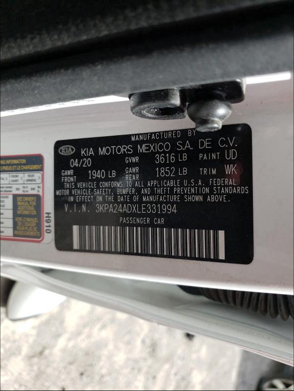 Photo 9 VIN: 3KPA24ADXLE331994 - KIA RIO LX 