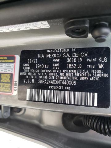 Photo 9 VIN: 3KPA24ADXNE440006 - KIA RIO 