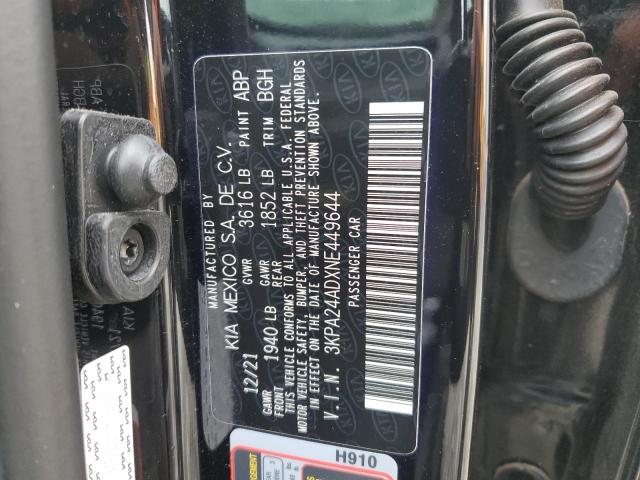 Photo 11 VIN: 3KPA24ADXNE449644 - KIA RIO LX 