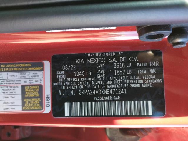 Photo 12 VIN: 3KPA24ADXNE471241 - KIA RIO LX 