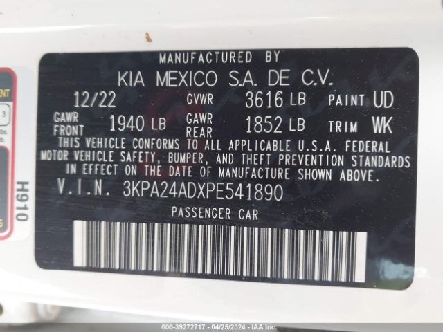 Photo 8 VIN: 3KPA24ADXPE541890 - KIA RIO 