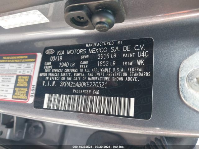 Photo 8 VIN: 3KPA25AB0KE220521 - KIA RIO 