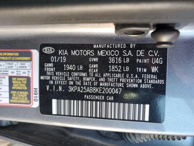 Photo 11 VIN: 3KPA25AB8KE200047 - KIA RIO S 