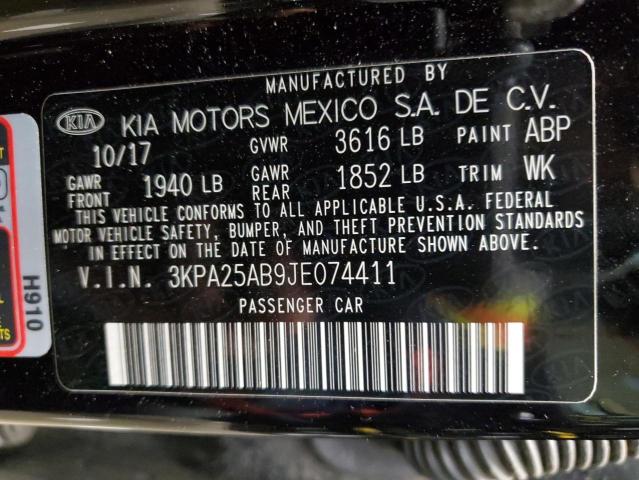 Photo 11 VIN: 3KPA25AB9JE074411 - KIA RIO 