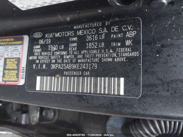 Photo 8 VIN: 3KPA25AB9KE243179 - KIA RIO 