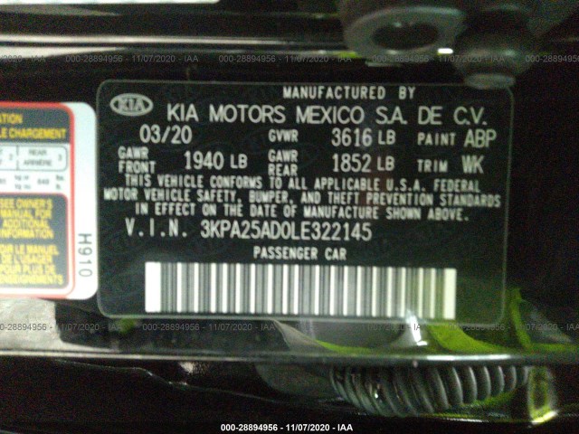 Photo 8 VIN: 3KPA25AD0LE322145 - KIA RIO 