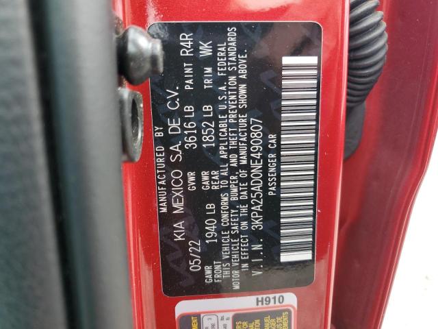 Photo 11 VIN: 3KPA25AD0NE490807 - KIA RIO S 