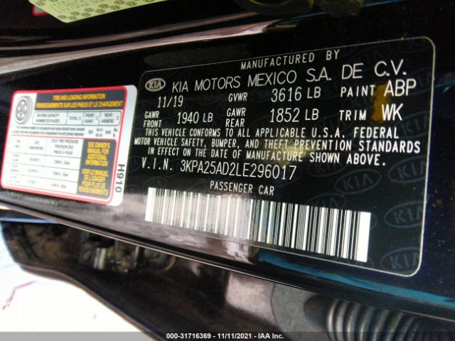 Photo 8 VIN: 3KPA25AD2LE296017 - KIA RIO 5-DOOR 