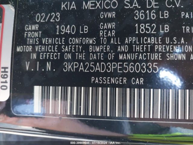 Photo 8 VIN: 3KPA25AD3PE560335 - KIA RIO 